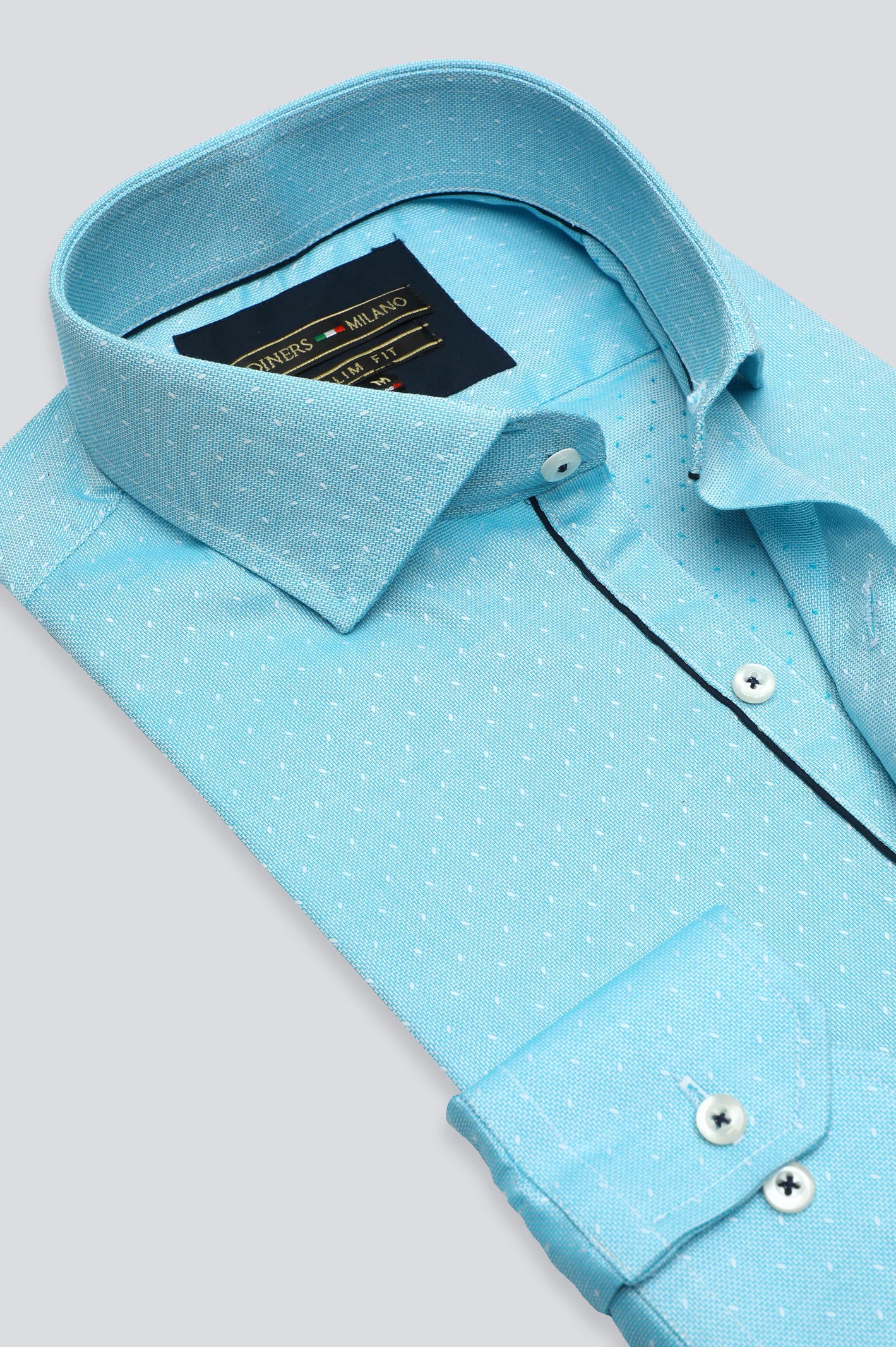 Blue Textured Casual ShirtDesigner Shirts