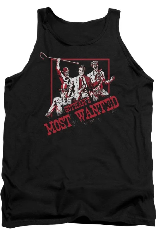 Batman Gothams Most Wanted Adult Tank TopPerformance hoodie