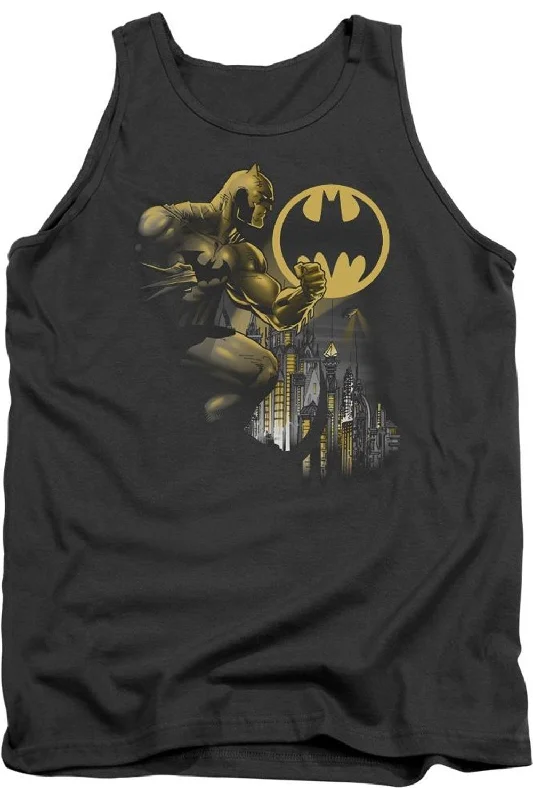 Batman Bat Signal Adult Tank TopPerformance singlet