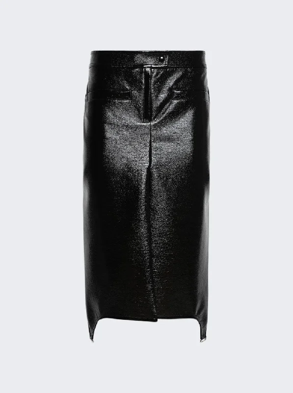 Long Suspender Skirt VinylWrap Skirt