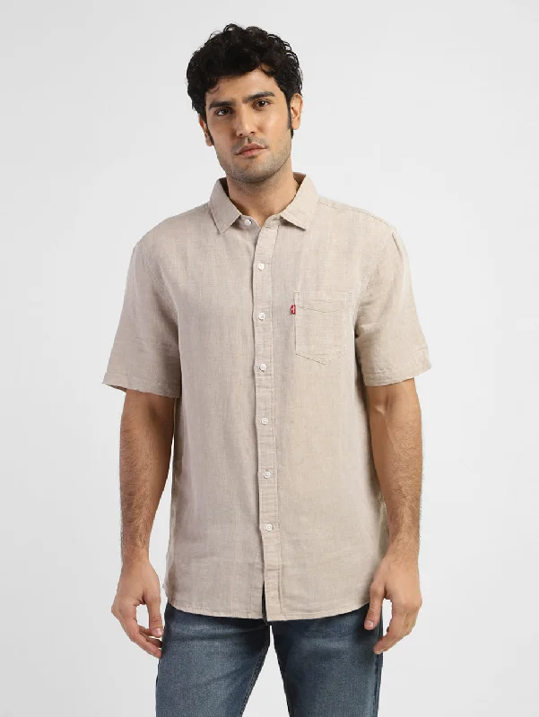 Men's Solid Regular Fit ShirtRuffled Shirts