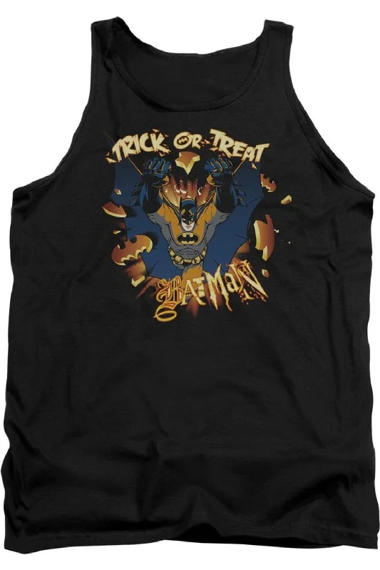 Batman Pumpkin Burst Adult Tank TopReflective tank