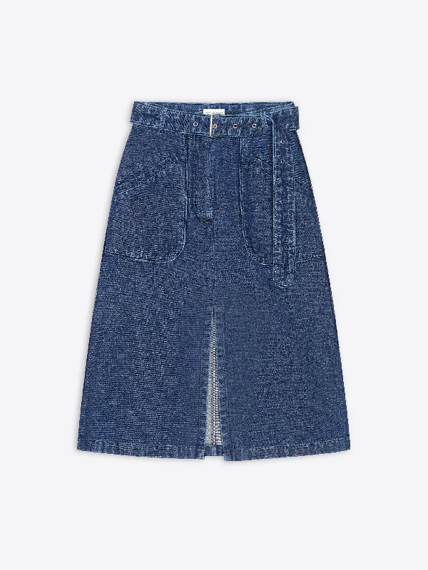 Belted denim skirtCrinoline