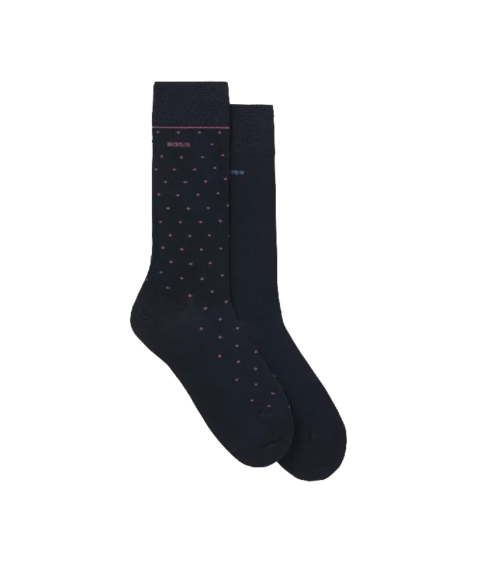 Style 2P RS Dots VI Bamboo Socks - Navy