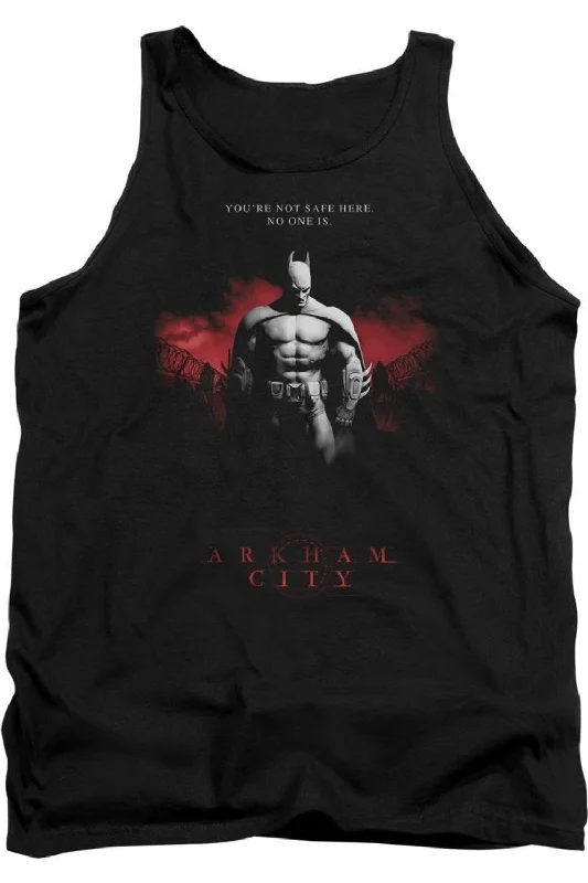 Batman Arkham City Standing Strong Adult Tank TopMesh tank