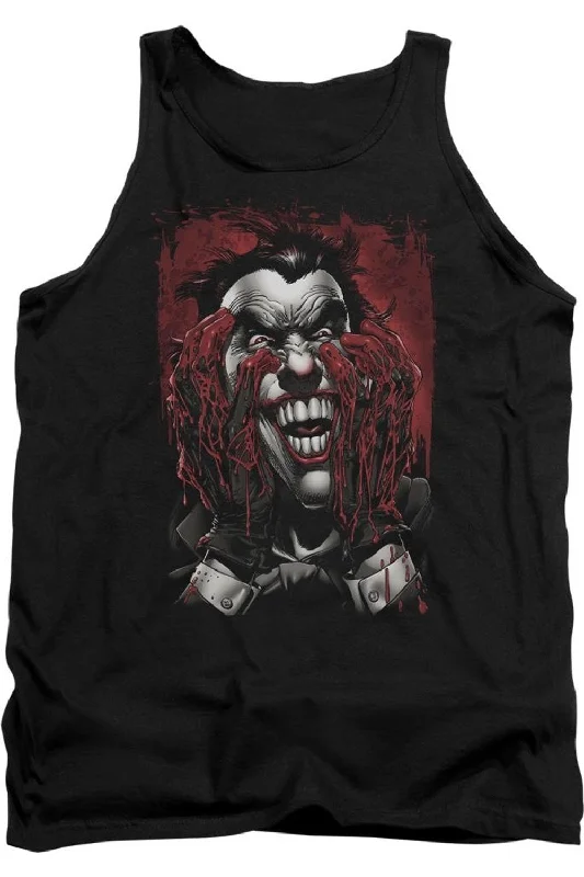 Batman Blood In Hands Adult Tank TopTrail jacket