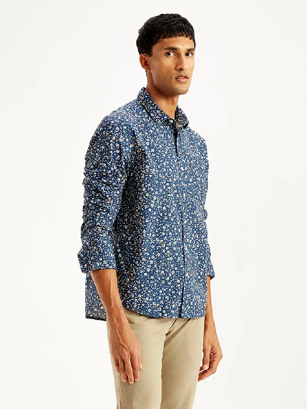 Men's Floral Print Slim Fit ShirtBranded Shirts