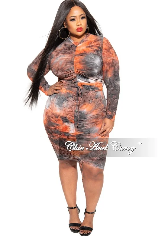 Final Sale Plus Size 2-Piece Top & Skirt Set in Rust, Black, and White PrintPolka-dot Skirt