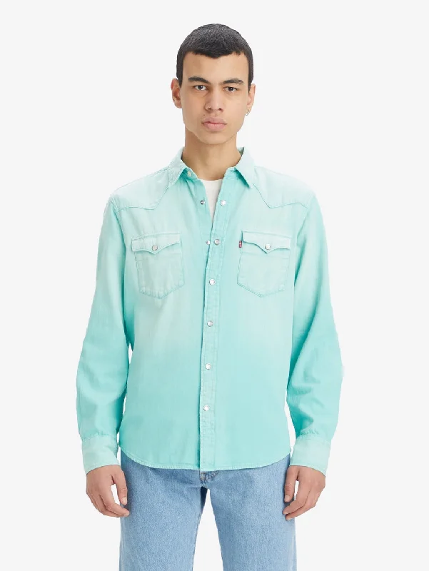 Men's Solid Spread Collar ShirtEmbellished Shirts