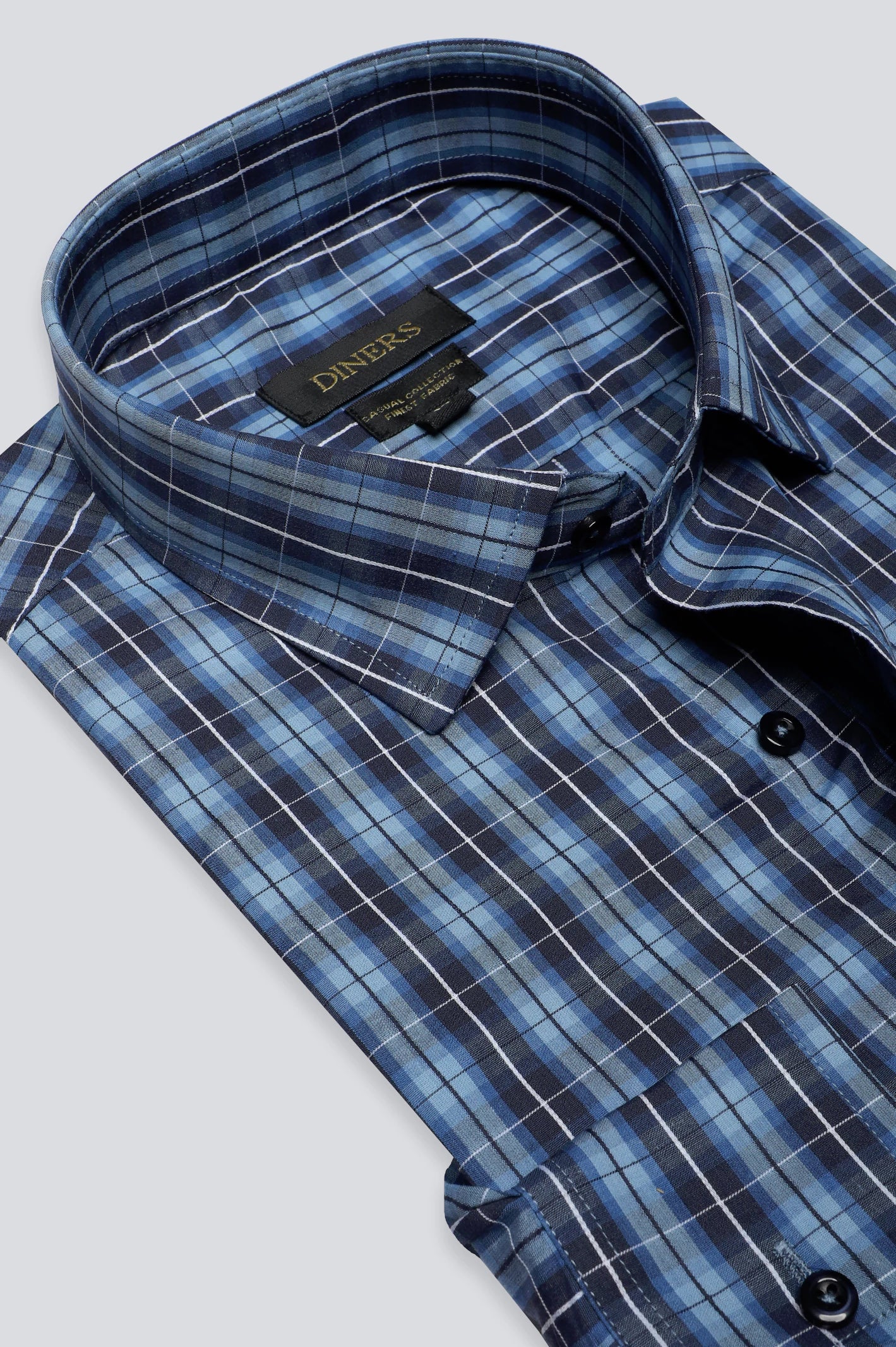 Blue Tattersall Check Casual ShirtHigh-Fashion Shirts