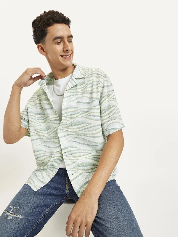 Men's Printed Relaxed Fit Camp ShirtCollaborative Shirts