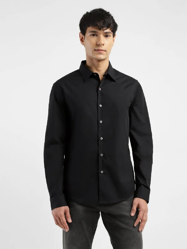 Men's Solid Spread Collar ShirtOrganic Cotton Shirts