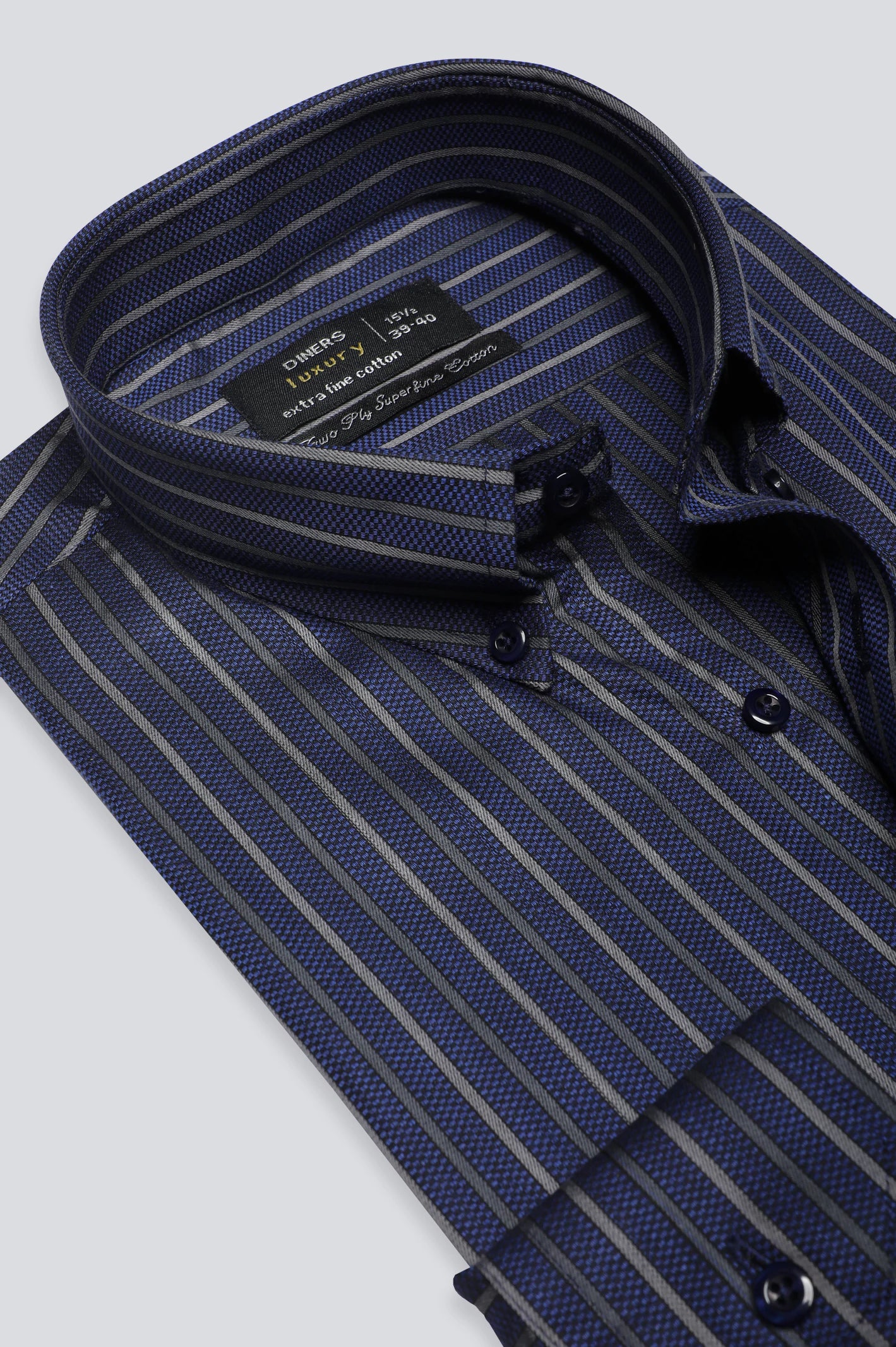 Dark Blue Stripes Formal ShirtSkateboard Shirts