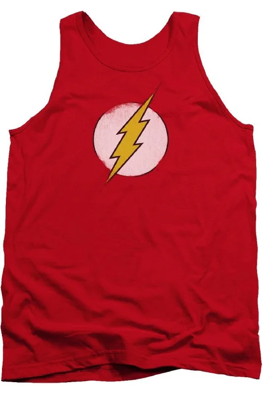 DC Comics Flash Rough Flash Logo Adult Tank TopCompression tee