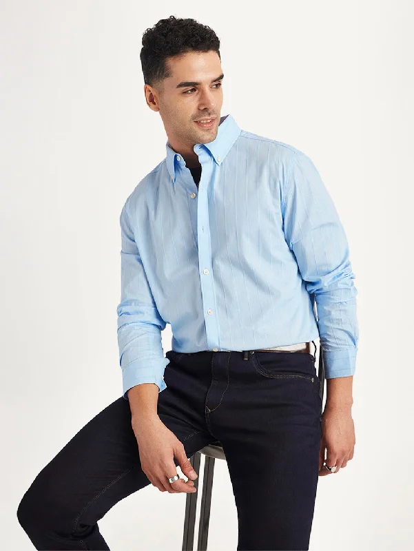 Men's Striped Slim Fit ShirtAsymmetrical Shirts