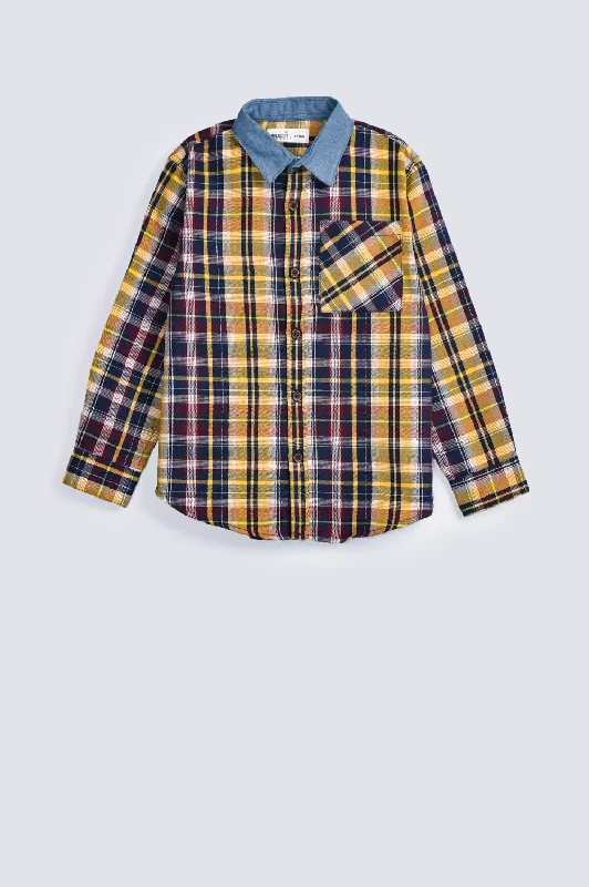 BOYS CONTRAST COLLAR SHIRTGraphic Shirts