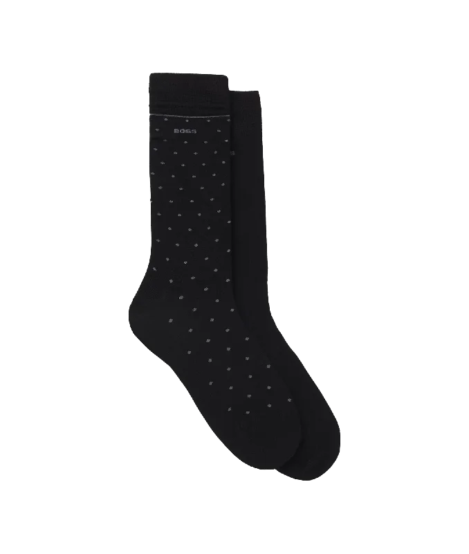 Style 2P RS Dots VI Bamboo Socks - Black