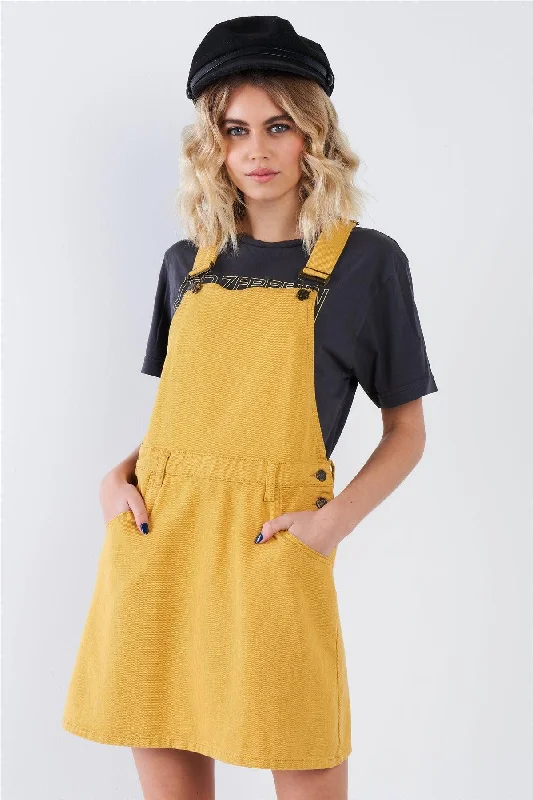 Tulle DressHoney Yellow Cotton Overall Dress  /3-2-1