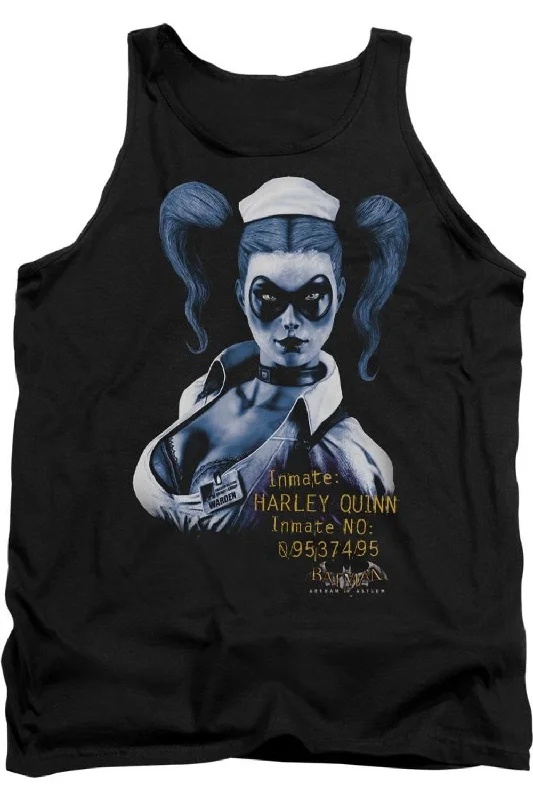 Batman Arkham Asylum Arkham Harley Quinn Adult Tank TopGym tee