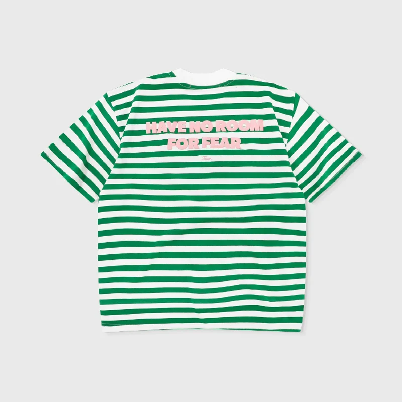 Striped No Fear Tee - GreenAthletic T-Shirts