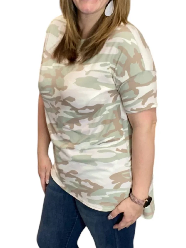 Camo Tee In Sage GreenThermal T-Shirts