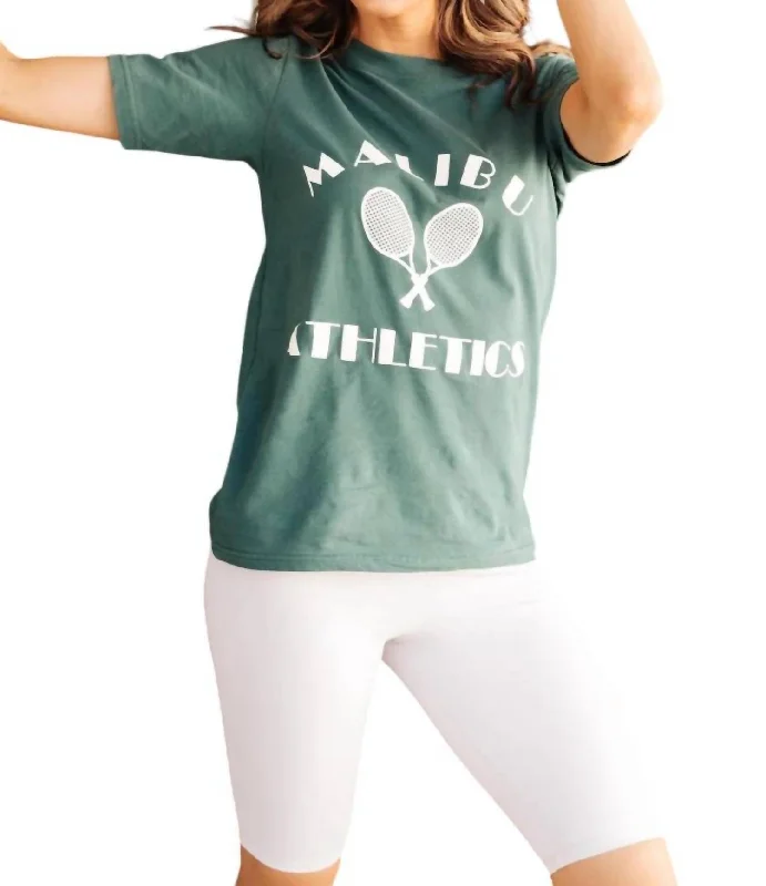 Malibu Athletics Graphic Tee In GreenTie-Dye T-Shirts