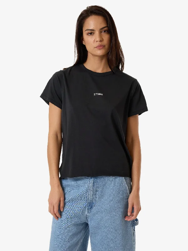 Minimal Thrills Relaxed Tee - Faded BlackCropped T-Shirts