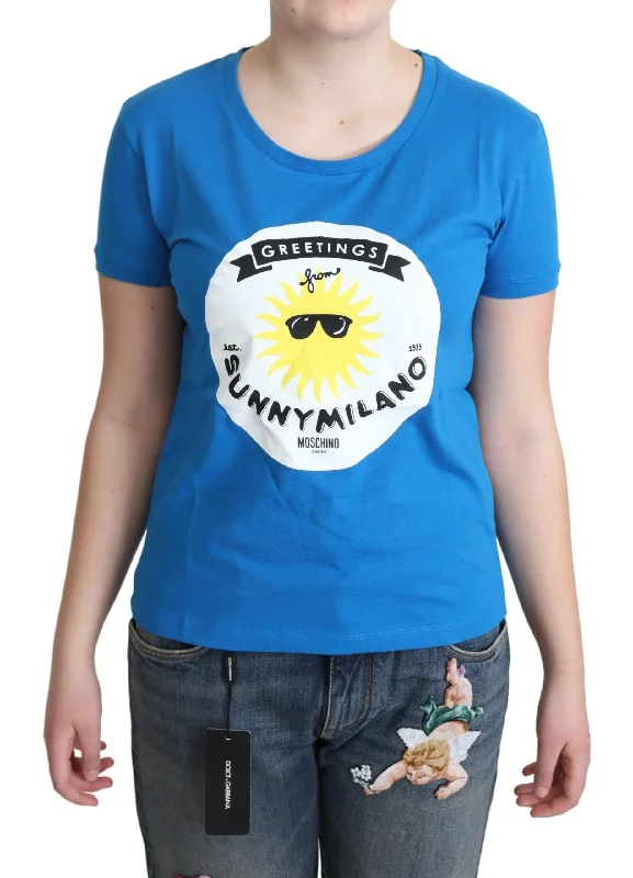 Moschino Sunny Milano Chic Round Neck TeeLace-Up T-Shirts