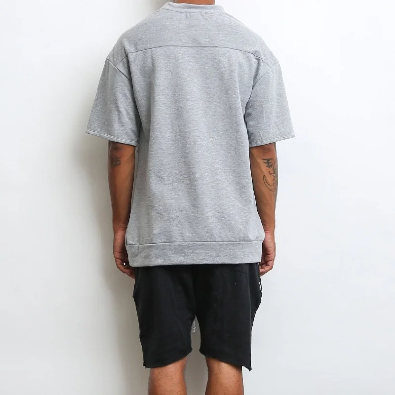 Reverse French Terry Tee GreyPolyester T-Shirts