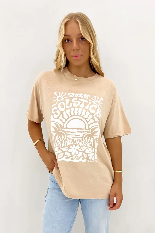 Summer Solstice Tee OatOff-Shoulder T-Shirts