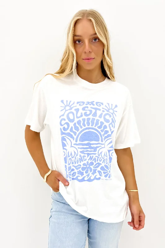 Summer Solstice Tee Vintage WhiteBoat Neck T-Shirts