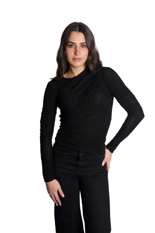 Tania Twist Tee in BlackV-Neck T-Shirts